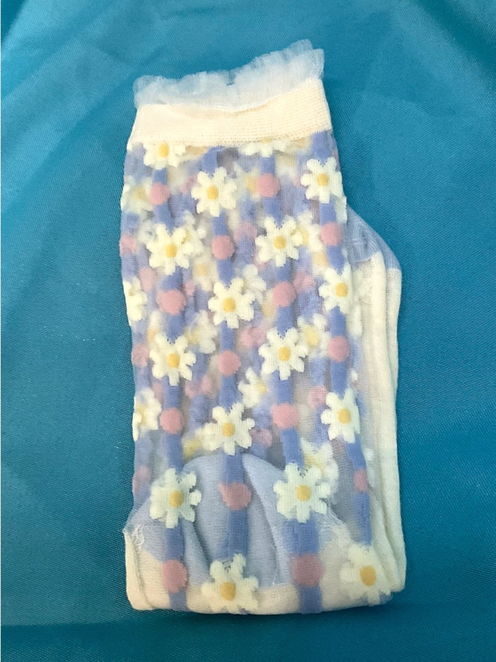 Floral & Stripe Sheer Socks - Pack of 5 NIP - Picture 3 of 7